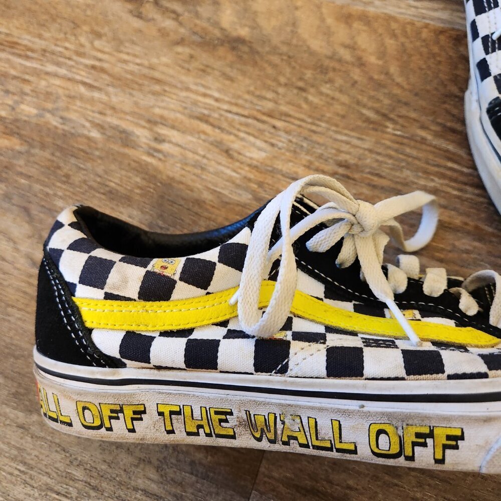 Vans x SpongeBob SquarePants Old Skool Checkerboard Sneakers - Rare Mens 8.5 - Picture 6 of 6